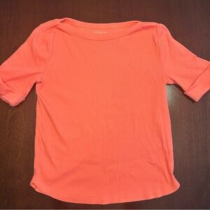 Talbots Vibrant Coral Short Sleeve Top